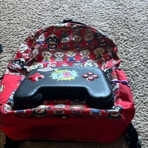 Kids Cartoon Character Backpack with Game Controller Design